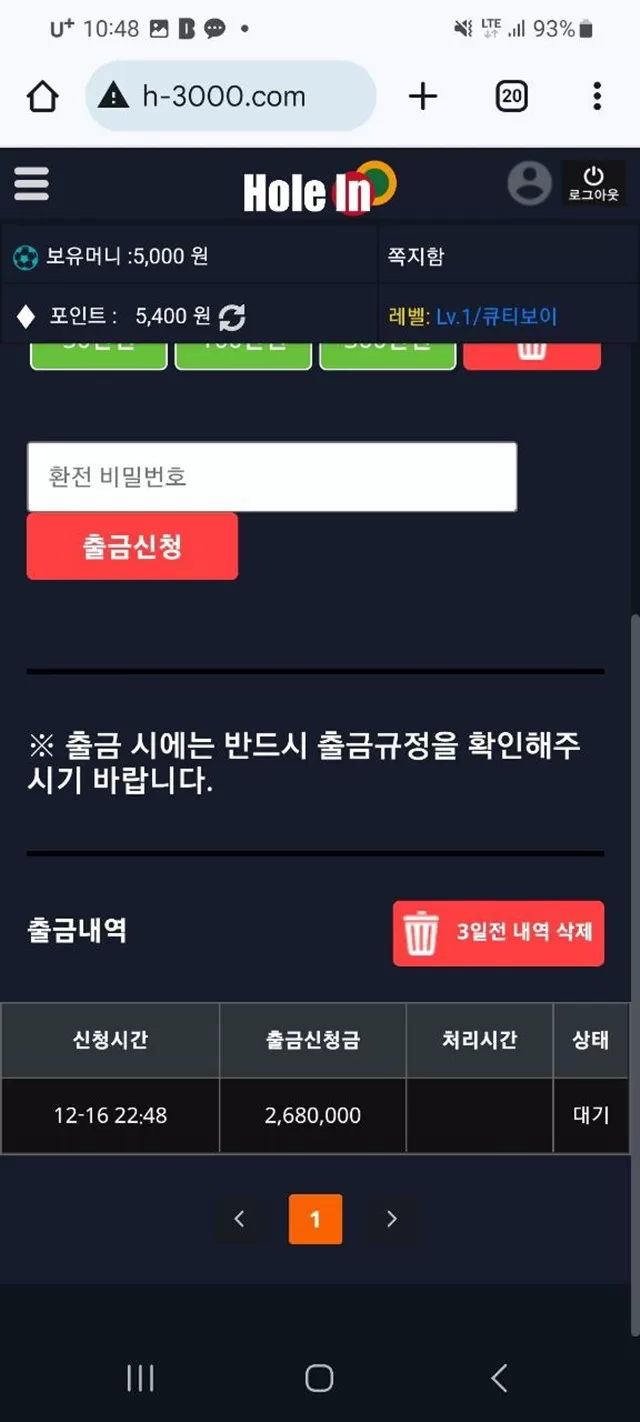 홀인 먹튀사이트 확정
