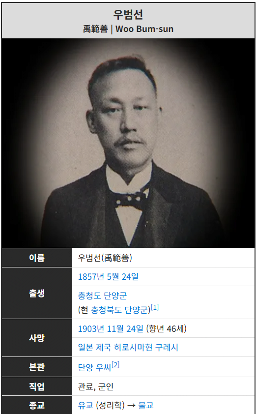 을미사변(명성황후 시해 사건) 가담자의 아들