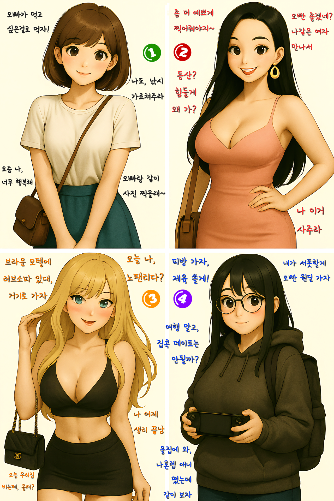 은근히 갈린다는 여친 취향