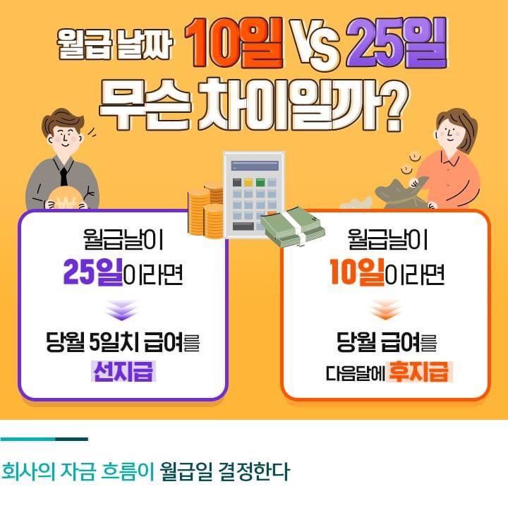 월급날이 25일인 회사가 좋은 회사이다